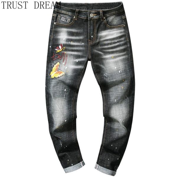 autumn man stretch jeans emdroidery butterfly printed dot men slim casual pants streetwear fashion male trousers men's, Blue
autumn man stretch jeans emdroidery butterfly printed dot men slim casual pants streetwear fashion male trousers men's, Blue