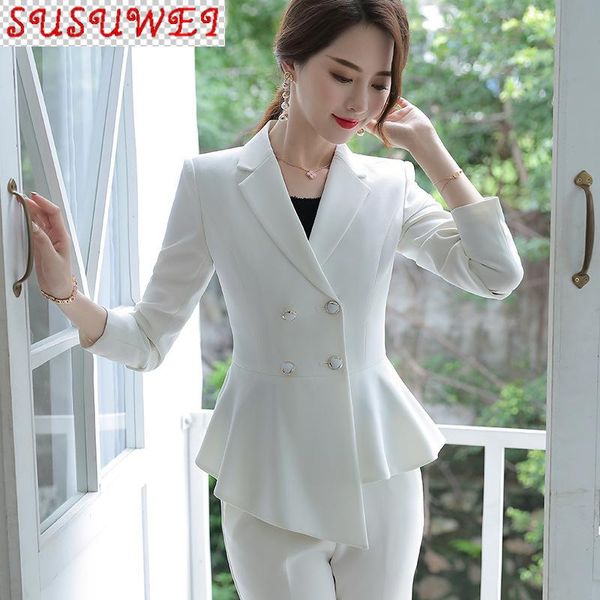 large size women's s-4xl high-quality professional small suit pants 2-piece set korean fashion long-sleeved jacket slim trousers two pi, White
large size women's s-4xl high-quality professional small suit pants 2-piece set korean fashion long-sleeved jacket slim trousers two pi, White