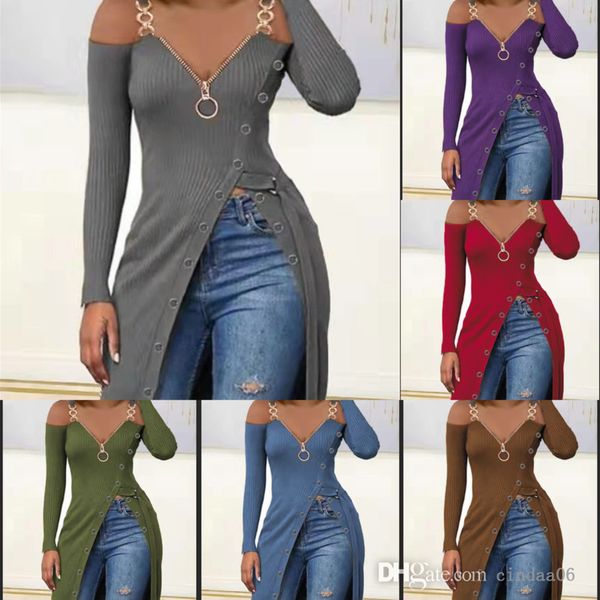2022 v-neck women t-shirt long sleeve high split solid one shoulder metal shoulder strap plus size s-3xl, White
2022 v-neck women t-shirt long sleeve high split solid one shoulder metal shoulder strap plus size s-3xl, White