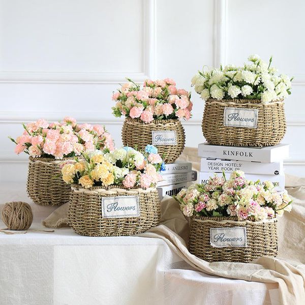 northern european-style handmade straw baskets hand woven basket pastoral style home living room flowerpot decoration teng bian decorative f
northern european-style handmade straw baskets hand woven basket pastoral style home living room flowerpot decoration teng bian decorative f