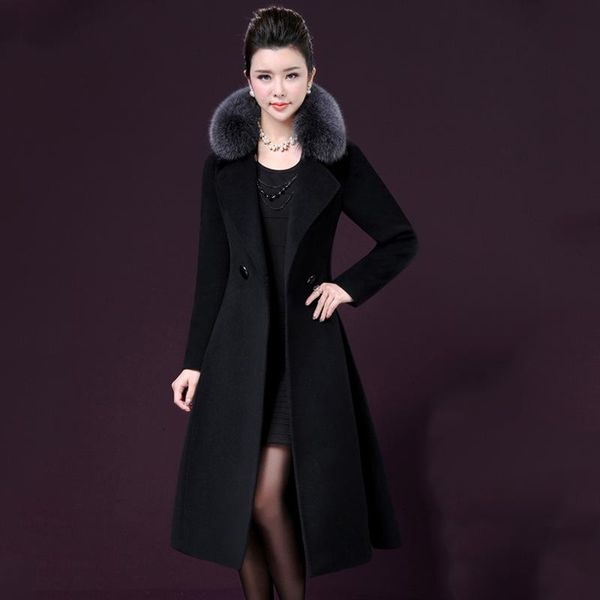 women's jackets fashion womens slim trench coats lady fur collar peacoat winter woolen coat outwear double breasted elegant, Black;brown
women's jackets fashion womens slim trench coats lady fur collar peacoat winter woolen coat outwear double breasted elegant, Black;brown