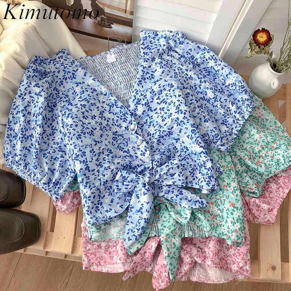 kimutomo color matching floral print blouse women v-neck single breasted puff sleeve short bow shirt korean chic summer 210521, White
kimutomo color matching floral print blouse women v-neck single breasted puff sleeve short bow shirt korean chic summer 210521, White