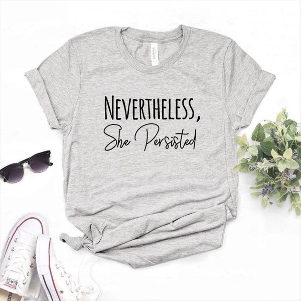 nevertheless she persisted print cotton women casual funny girl tee 6 color a 42, White
nevertheless she persisted print cotton women casual funny girl tee 6 color a 42, White