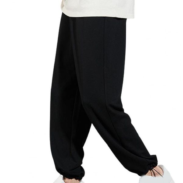 men's pants men solid color stylish elastic waist ankle banded straight wide leg casual sweatpants trousers fitness autumn, Black
men's pants men solid color stylish elastic waist ankle banded straight wide leg casual sweatpants trousers fitness autumn, Black