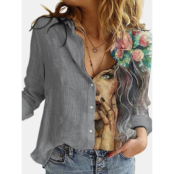 women's blouses & shirts fashion shirt long sleeve elegant retro cartoon print spring autumn loose button plus size blouse lady top, White
women's blouses & shirts fashion shirt long sleeve elegant retro cartoon print spring autumn loose button plus size blouse lady top, White