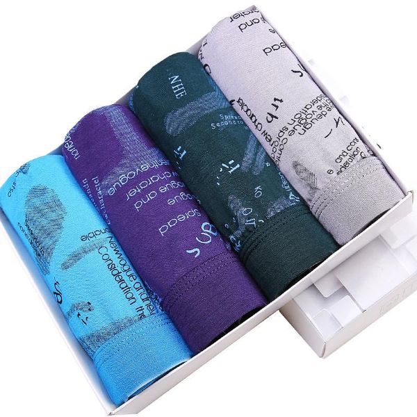 underpants 4pcs/set cotton printing mens underwear boxers homme patchwork low waist men boxer shorts panties un, Black;white 
underpants 4pcs/set cotton printing mens underwear boxers homme patchwork low waist men boxer shorts panties un, Black;white