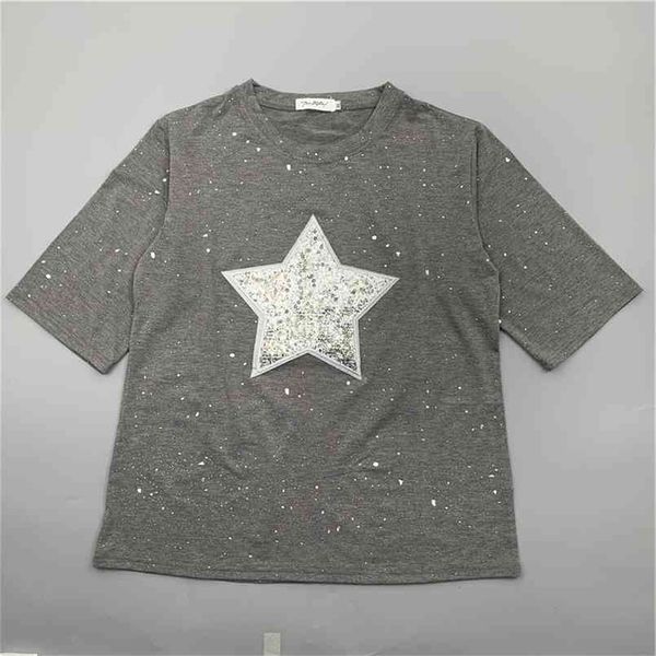 s-2xl stars printed oversized t shirt women o neck short sleeve summer t- female streetwear loose tee 210423, White
s-2xl stars printed oversized t shirt women o neck short sleeve summer t- female streetwear loose tee 210423, White