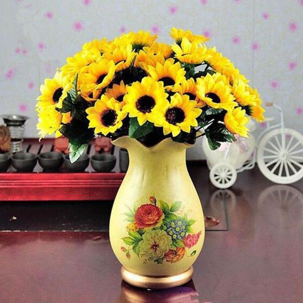decorative flowers & wreaths artificial 14 head 7 per bunch fake sunflower silk flower bouquet home wedding decoration floral
decorative flowers & wreaths artificial 14 head 7 per bunch fake sunflower silk flower bouquet home wedding decoration floral