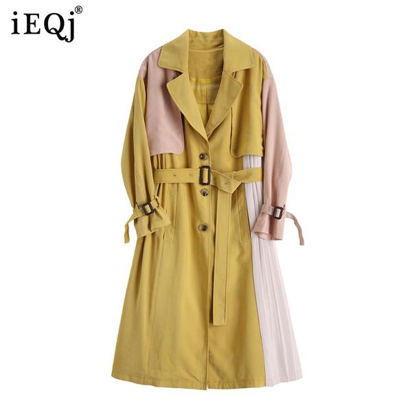 women's trench coats ieqj women korean style single-breasted belt color matching mid-length temperament lapel loose fashion autumn 2021, Tan;black
women's trench coats ieqj women korean style single-breasted belt color matching mid-length temperament lapel loose fashion autumn 2021, Tan;black