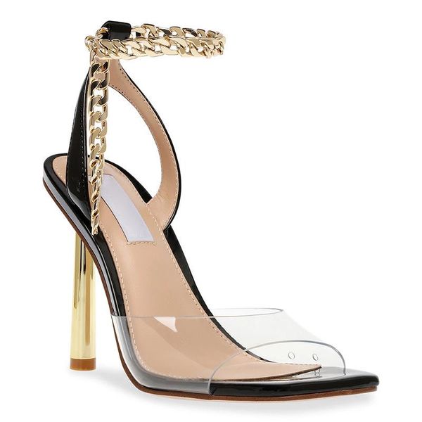 sandals womens gold beaded chain ankle strappy stilettos one-character buckle belt open toe single band pearl shoes, Black
sandals womens gold beaded chain ankle strappy stilettos one-character buckle belt open toe single band pearl shoes, Black