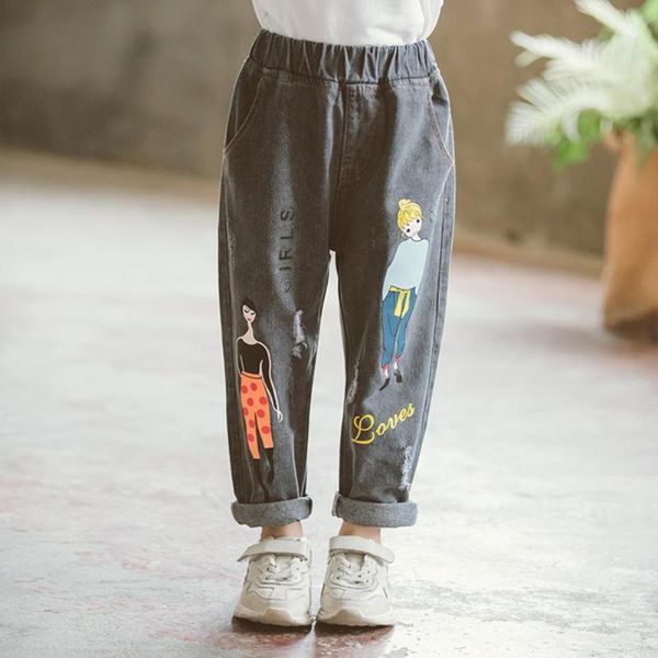 jeans girl cartoon print breathable elastic waist baby casual pants for home, Blue
jeans girl cartoon print breathable elastic waist baby casual pants for home, Blue