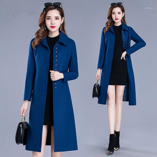 women's wool & blends autumn winter women elegant woolen jacket fashion mid-length slim long coat woman outerwear plus size jackets, Black
women's wool & blends autumn winter women elegant woolen jacket fashion mid-length slim long coat woman outerwear plus size jackets, Black