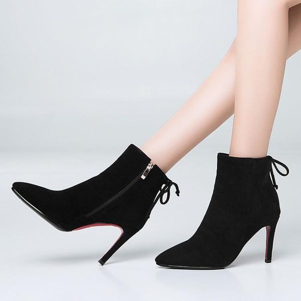 boots big size 9 10 11 12 women shoes ankle for ladies woman winter side zipper with tapered back strap, Black 
boots big size 9 10 11 12 women shoes ankle for ladies woman winter side zipper with tapered back strap, Black