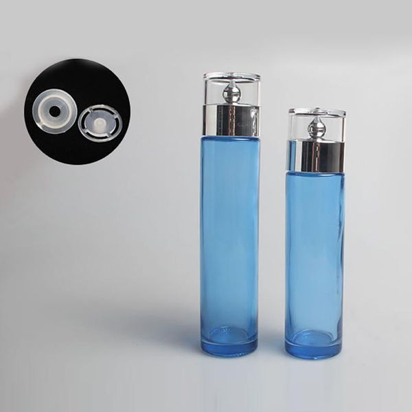 storage bottles & jars 100pcs empty blue 100ml cream lotion perfume glass with silver lids, wholesale toner bottle refillable
storage bottles & jars 100pcs empty blue 100ml cream lotion perfume glass with silver lids, wholesale toner bottle refillable