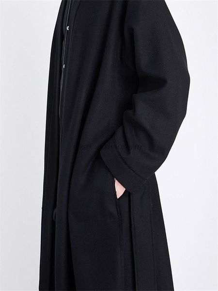 men's wool & blends urban youth mao ni jacket autumn winter belt money in the long v collar day department kimono loose waist coat, Black
men's wool & blends urban youth mao ni jacket autumn winter belt money in the long v collar day department kimono loose waist coat, Black