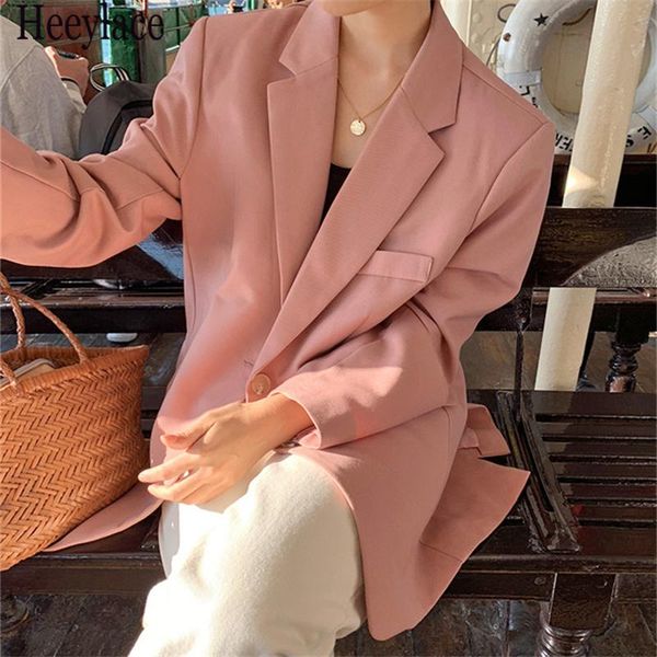 women's suits & blazers vintage single breasted ladies blazer elegant long sleeve solid color pink suit coat jacket women female 2021, White;black
women's suits & blazers vintage single breasted ladies blazer elegant long sleeve solid color pink suit coat jacket women female 2021, White;black