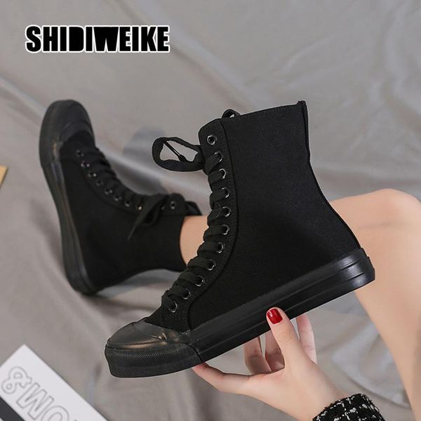 boots women round toe sports leisure trendy 2021 autumn fashion all-match lace-up high-ankle canvas v971, Black
boots women round toe sports leisure trendy 2021 autumn fashion all-match lace-up high-ankle canvas v971, Black