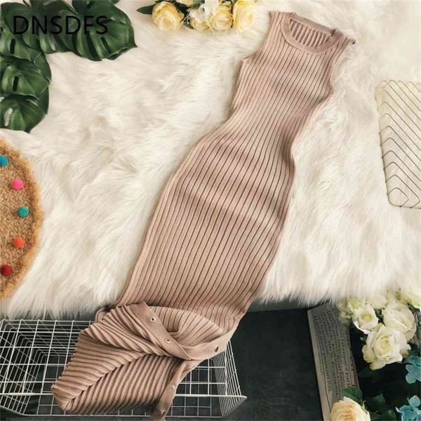 autumn summer bottom knitted dress korean women hip slim slit midi dress casual sleeveless slim side button midi dresses, Black;white
autumn summer bottom knitted dress korean women hip slim slit midi dress casual sleeveless slim side button midi dresses, Black;white