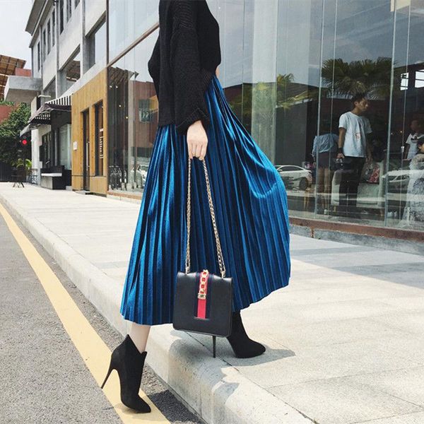 skirts high waisted maxi skirt skinny female velvet pleated 2021 autumn winter long vintage women metallic, Black
skirts high waisted maxi skirt skinny female velvet pleated 2021 autumn winter long vintage women metallic, Black
