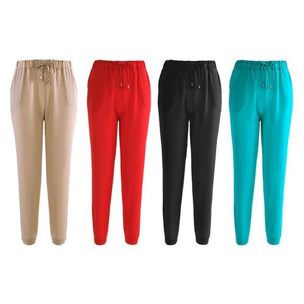 women's pants & capris ol chiffon mid waist harem women elastic drawstring casual trousers, Black;white
women's pants & capris ol chiffon mid waist harem women elastic drawstring casual trousers, Black;white