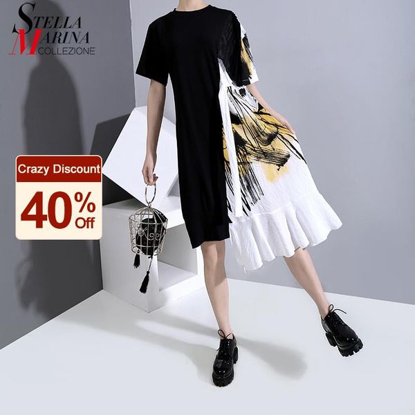 Hit Color Design Woman Party Stylish Summer Black Patchwork Dress & Sashes Printed Midi Girls Casual Dresses Robe 6221
Hit Color Design Woman Party Stylish Summer Black Patchwork Dress & Sashes Printed Midi Girls Casual Dresses Robe 6221