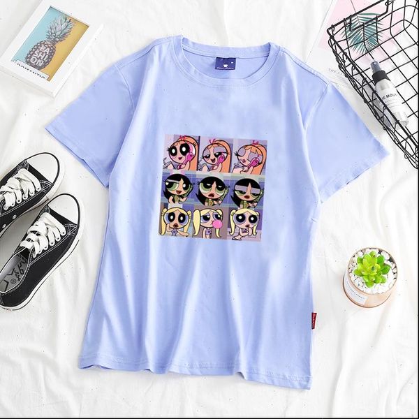 women kawaii powerpuff t shirt girls police hit color harajuku streetwear funny cartoon printed shirts womens clothing, White
women kawaii powerpuff t shirt girls police hit color harajuku streetwear funny cartoon printed shirts womens clothing, White