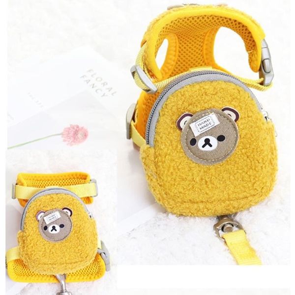 snack backpack pet vest harness and leash set for small dog cat cartoon bear fashion collars & leashes
snack backpack pet vest harness and leash set for small dog cat cartoon bear fashion collars & leashes