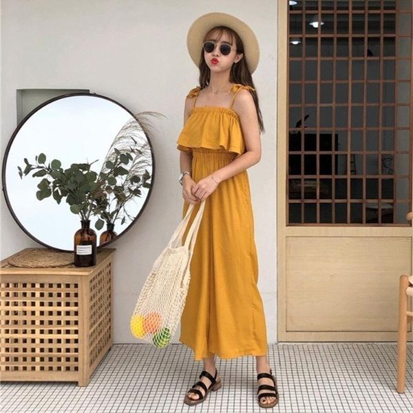 women's jumpsuits & rompers summer 2021 wear small fragrance fashion sweet jumpsuit loose large wide leg pants leisure korean one-piece, Black;white
women's jumpsuits & rompers summer 2021 wear small fragrance fashion sweet jumpsuit loose large wide leg pants leisure korean one-piece, Black;white