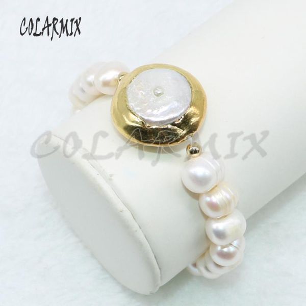 charm bracelets natural pearls strand pave gold color bracelet fashion jewelry handmade gift for lady 4853, Golden;silver
charm bracelets natural pearls strand pave gold color bracelet fashion jewelry handmade gift for lady 4853, Golden;silver