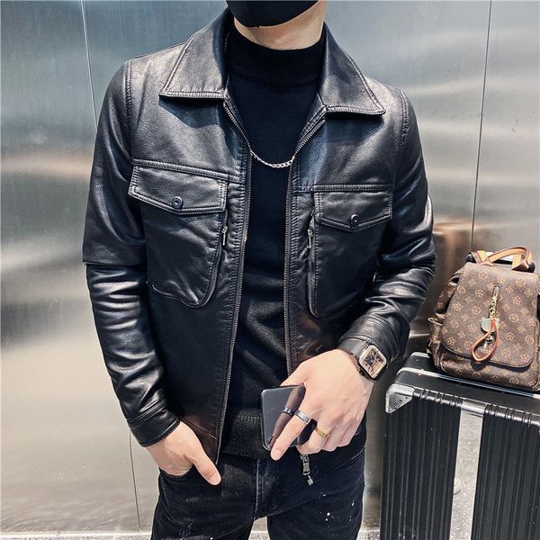 men's leather & faux motorcycle jacket and coat, black thin khaki, 4xl, pu leather, luxury, autumn winter, 2021
men's leather & faux motorcycle jacket and coat, black thin khaki, 4xl, pu leather, luxury, autumn winter, 2021
