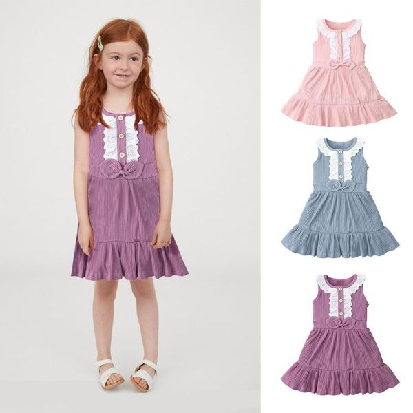 girl's dresses girl born baby girls clothes summer o-neck solid sleeveless lace ribbed a-line dress bow tie print princess, Red;yellow
girl's dresses girl born baby girls clothes summer o-neck solid sleeveless lace ribbed a-line dress bow tie print princess, Red;yellow