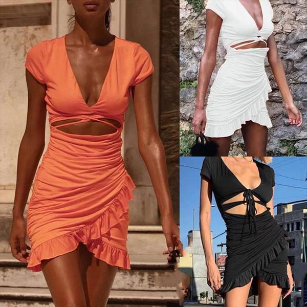 fashionable short sleeve pleated womens dress buttock wrapped dress, solid color, summer deep v bandage, ruffle party tights, Black;gray
fashionable short sleeve pleated womens dress buttock wrapped dress, solid color, summer deep v bandage, ruffle party tights, Black;gray