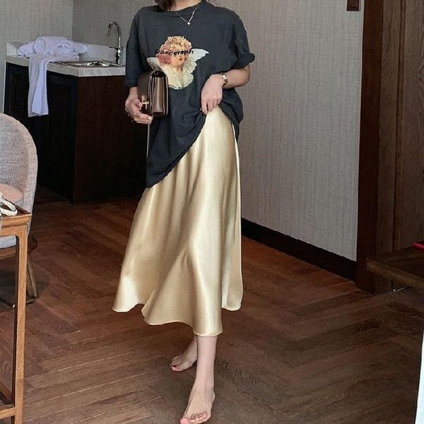 skirts houzhou vintage elegant satin skirt women temperament luster high waist a-line midi long summer solid loose korean fashion, Black
skirts houzhou vintage elegant satin skirt women temperament luster high waist a-line midi long summer solid loose korean fashion, Black