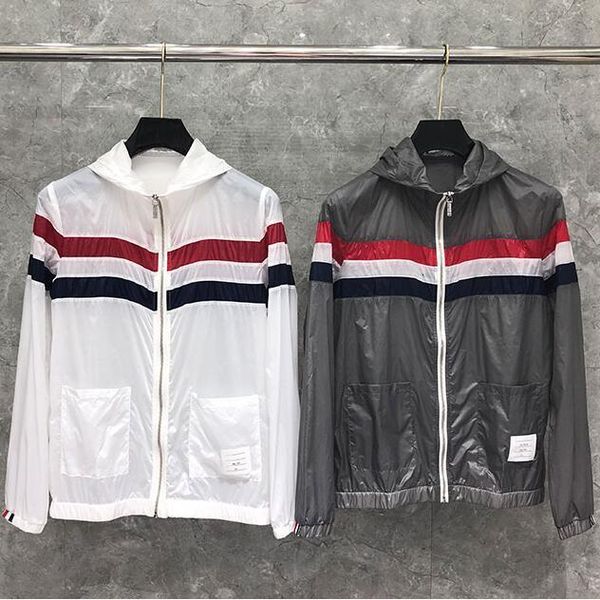 downs fashion tb thom brand jacket men quick dry hiking sun-protective outdoor sports coat striped casual hooded windbreaker, Black
downs fashion tb thom brand jacket men quick dry hiking sun-protective outdoor sports coat striped casual hooded windbreaker, Black