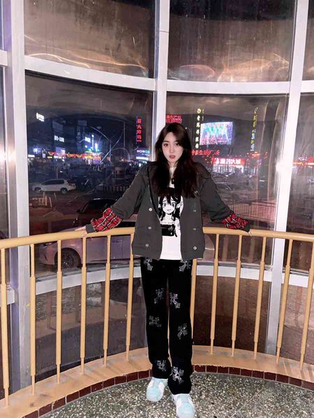 crosin achock high street diamond cross jeans vibe style men's and women's loose straight hiphop street pants brand rg9c 624r, White;black
crosin achock high street diamond cross jeans vibe style men's and women's loose straight hiphop street pants brand rg9c 624r, White;black
