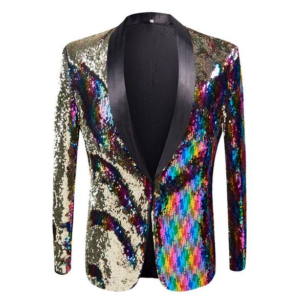 multi-color sequins men's stylish gold blazer nightclub bar stage singer costume evening party host magician show mirror tuxedo suits &, White;black
multi-color sequins men's stylish gold blazer nightclub bar stage singer costume evening party host magician show mirror tuxedo suits &, White;black