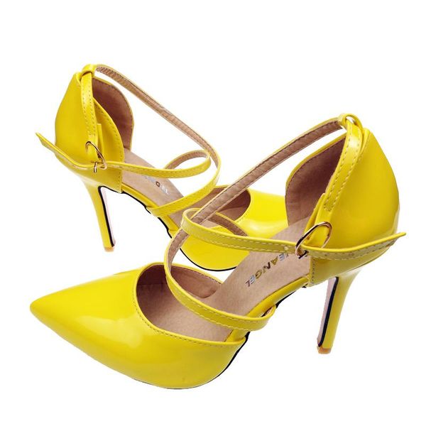 dress shoes elegant high thin heels pointed toe ladies shallow ankle buckle strap yellow color womens pumps plus size, Black
dress shoes elegant high thin heels pointed toe ladies shallow ankle buckle strap yellow color womens pumps plus size, Black