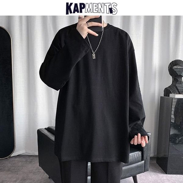 men korea fashions harajuku t-shirts 2021 spring mens vintage solid long sleeve t shirts male loose streetwear tees 5xl men's, White;black
men korea fashions harajuku t-shirts 2021 spring mens vintage solid long sleeve t shirts male loose streetwear tees 5xl men's, White;black