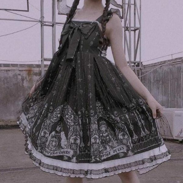 casual dresses spring/autumn renaissance gothic dark angel lolita sling dress sweet gentle girl tube vintage maid women, Black;gray
casual dresses spring/autumn renaissance gothic dark angel lolita sling dress sweet gentle girl tube vintage maid women, Black;gray