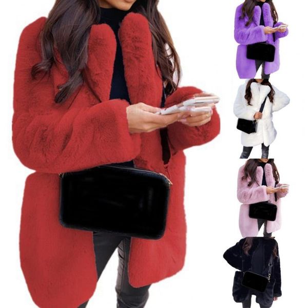 women's wool & blends office lady women jacket 2021 plus size faux fur collar autumn winter lapel overcoat warm, Black
women's wool & blends office lady women jacket 2021 plus size faux fur collar autumn winter lapel overcoat warm, Black