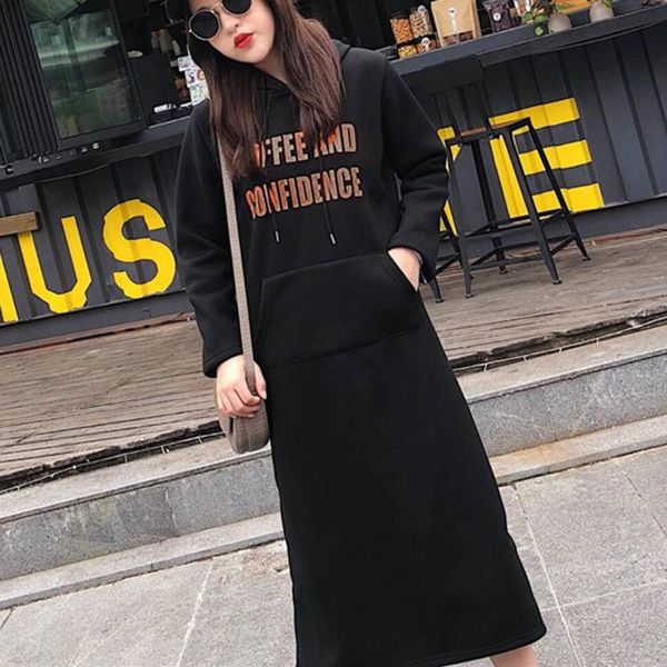 casual dresses letter printe sweater dress thick hooded long sleeve spring winter 2021 slim ladies pocket fashion vestidos, Black;gray
casual dresses letter printe sweater dress thick hooded long sleeve spring winter 2021 slim ladies pocket fashion vestidos, Black;gray
