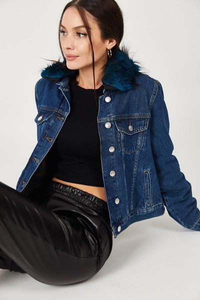 women's jackets armonika women colar fur detail pockets jeans coats arm-21k020008, Black;brown
women's jackets armonika women colar fur detail pockets jeans coats arm-21k020008, Black;brown