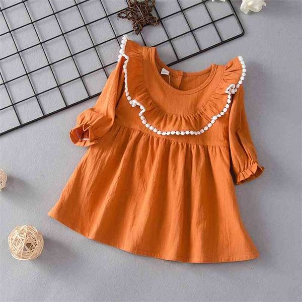 winter girls dress cute long sleeve o neck ruffles orange solid vestidos 0-2t 210629, Red;yellow
winter girls dress cute long sleeve o neck ruffles orange solid vestidos 0-2t 210629, Red;yellow