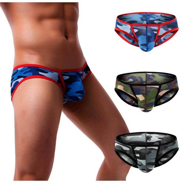 underpants men's panties trunks camouflage low waist breathable three-dimensional mesh briefs plus size underwear, Black;white
underpants men's panties trunks camouflage low waist breathable three-dimensional mesh briefs plus size underwear, Black;white