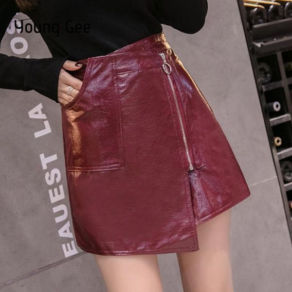 skirts young gee pu leather skirt womens metal circle side zipper latex pencil jupe femme summer 2021 tube mini burgundy faldas, Black
skirts young gee pu leather skirt womens metal circle side zipper latex pencil jupe femme summer 2021 tube mini burgundy faldas, Black
