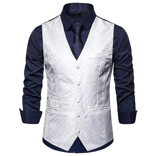 personality fashionable men's colorblocked single-breasted printed vest jacket suit wedding waistcoat weste mj193 vests, Black;white
personality fashionable men's colorblocked single-breasted printed vest jacket suit wedding waistcoat weste mj193 vests, Black;white