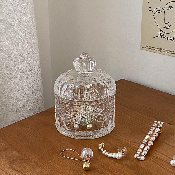 storage bottles & jars european-style transparent crown glass jewelry box crystal jar home exquisite candy living room decoration
storage bottles & jars european-style transparent crown glass jewelry box crystal jar home exquisite candy living room decoration