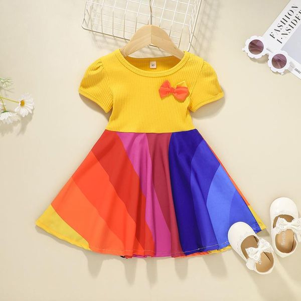 girl's dresses summer toddler girl dress infant kid girls ribbed color stitching princess born casual clothing vestidos, Red;yellow
girl's dresses summer toddler girl dress infant kid girls ribbed color stitching princess born casual clothing vestidos, Red;yellow