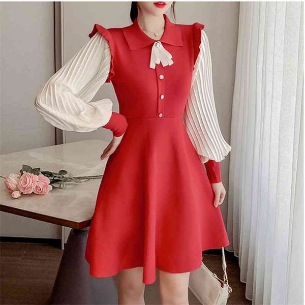 autumn and winter women bow tie collar sweater dresses french vintage sweet lantern sleeve knitted vestidos 210520, Black;gray
autumn and winter women bow tie collar sweater dresses french vintage sweet lantern sleeve knitted vestidos 210520, Black;gray
