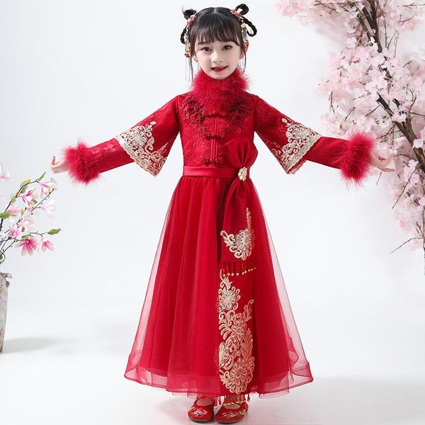 flower girl dress han fu for kids dramaturgic robe chinese traditional ancient embroidery dresses year ethnic clothing, Red
flower girl dress han fu for kids dramaturgic robe chinese traditional ancient embroidery dresses year ethnic clothing, Red